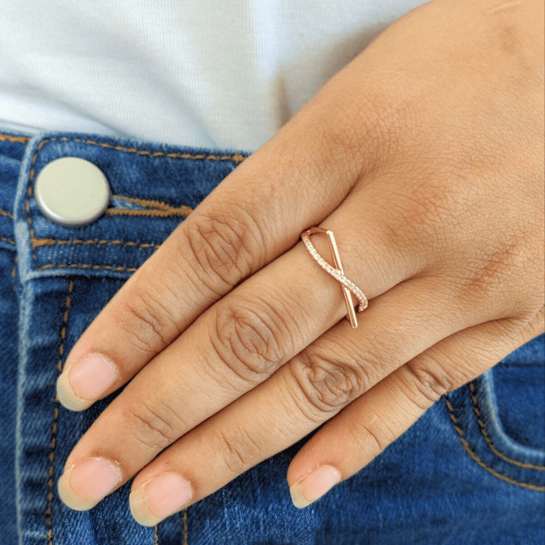 Rose Infinity Ring