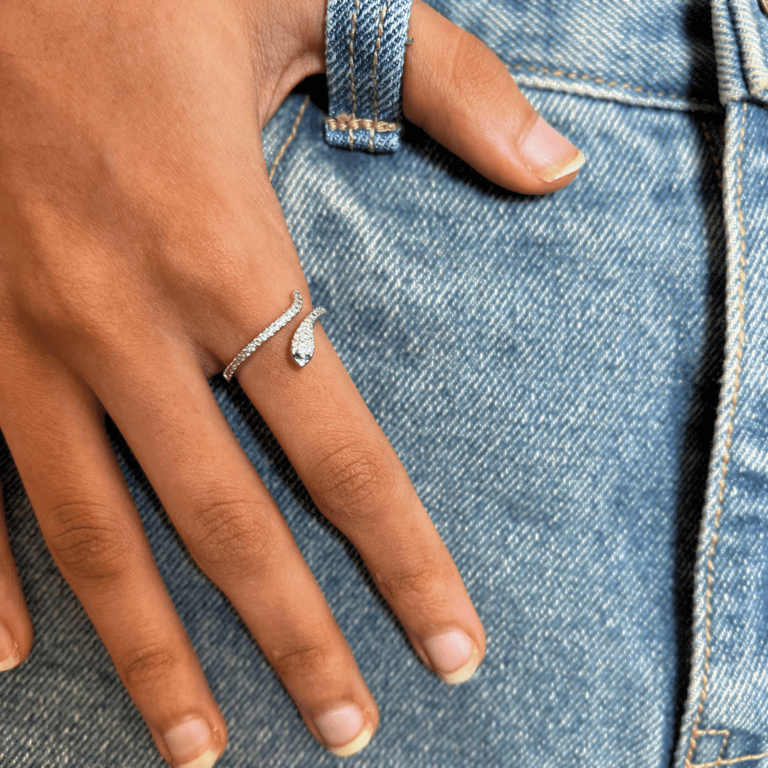 Silver Luxe Serpenti Ring