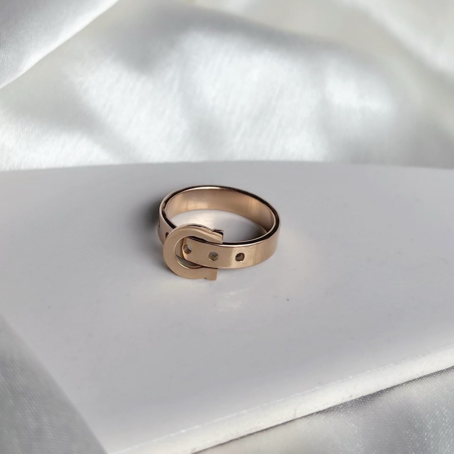 Rose Belt Ring Plain