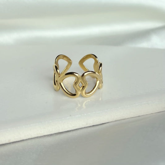Little Hearts Gold Ring