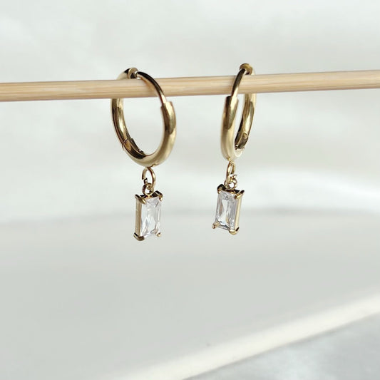 Stella White Earrings