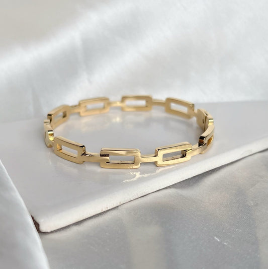 Classic Gold Link Stack Band