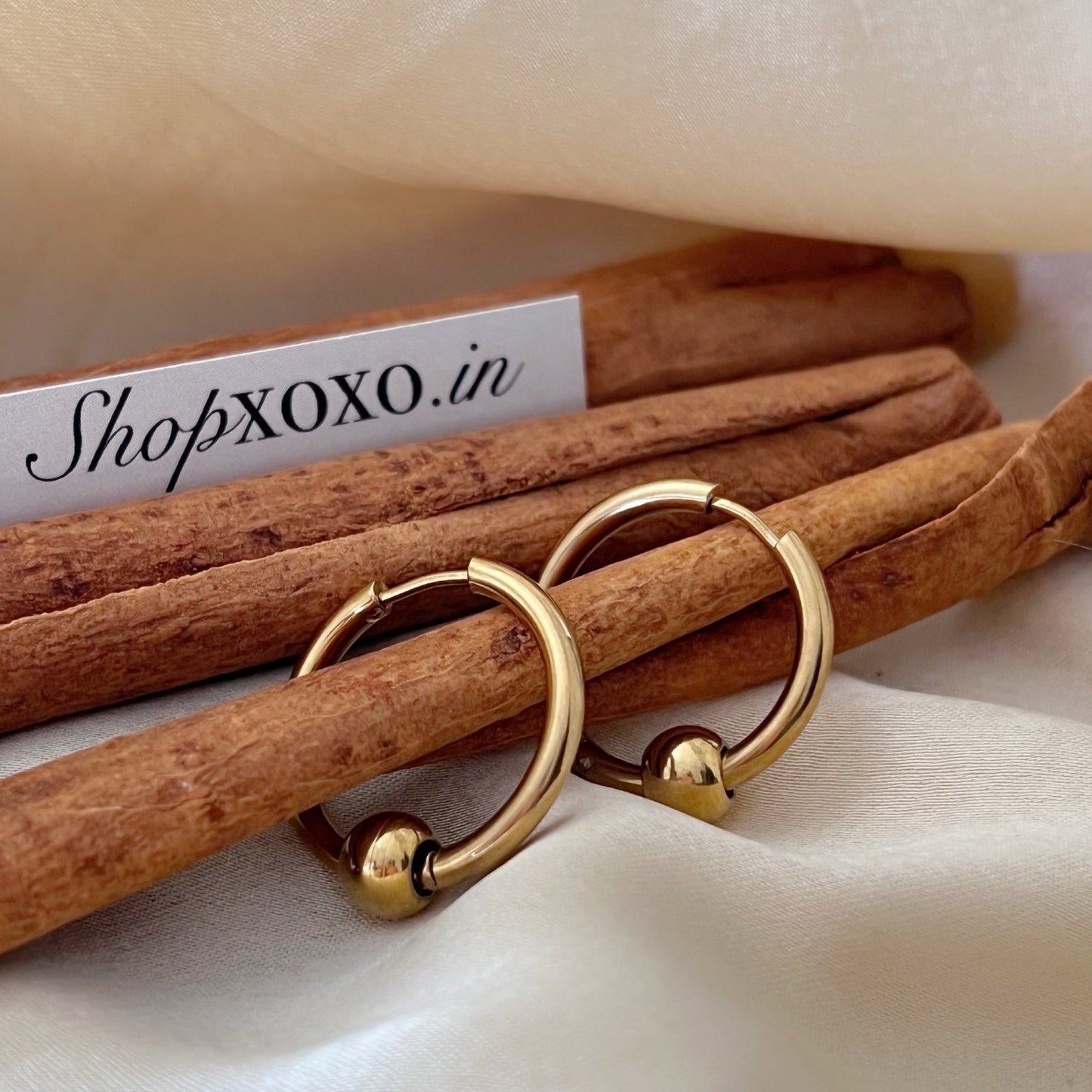 Gold Ball Hoops