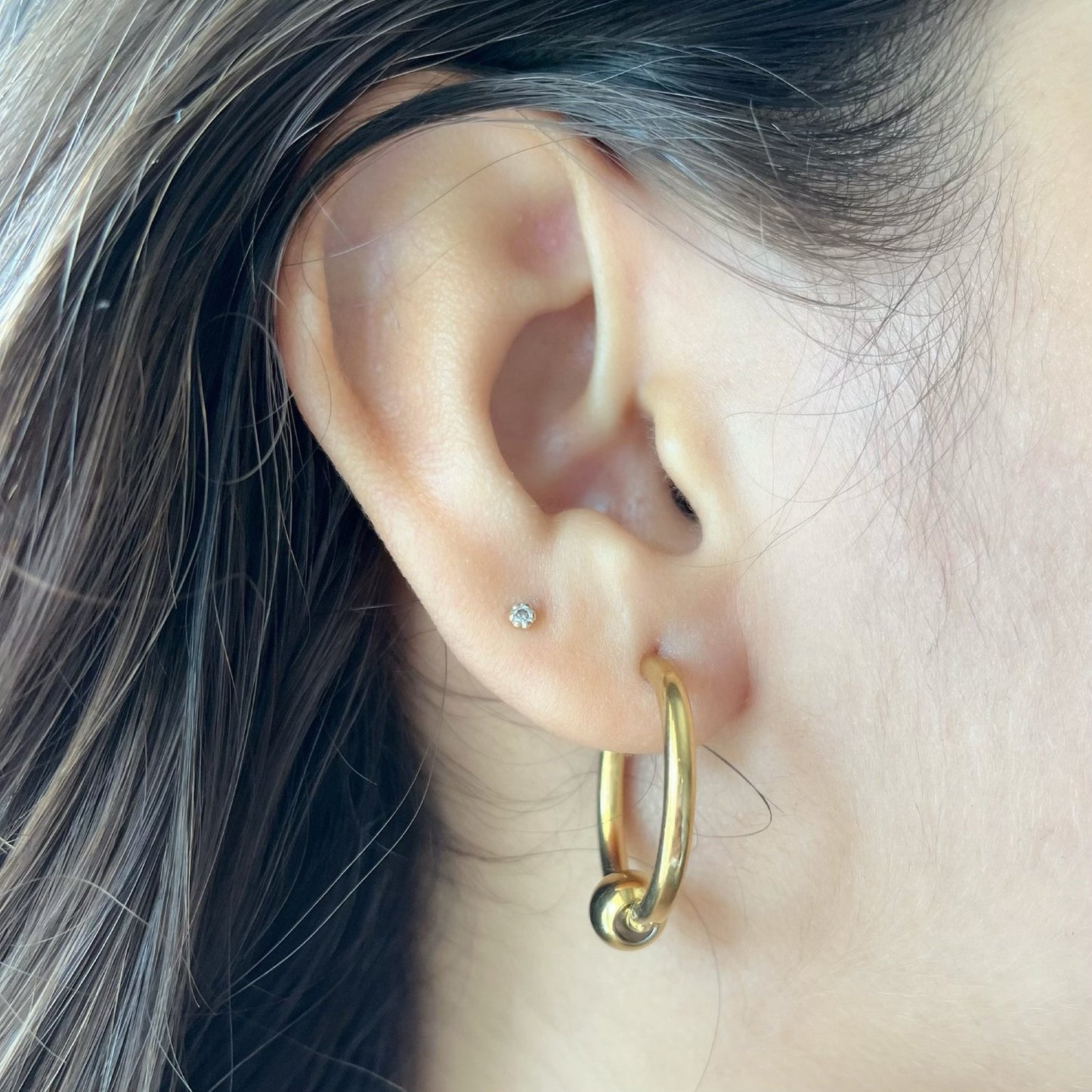 Gold Ball Hoops