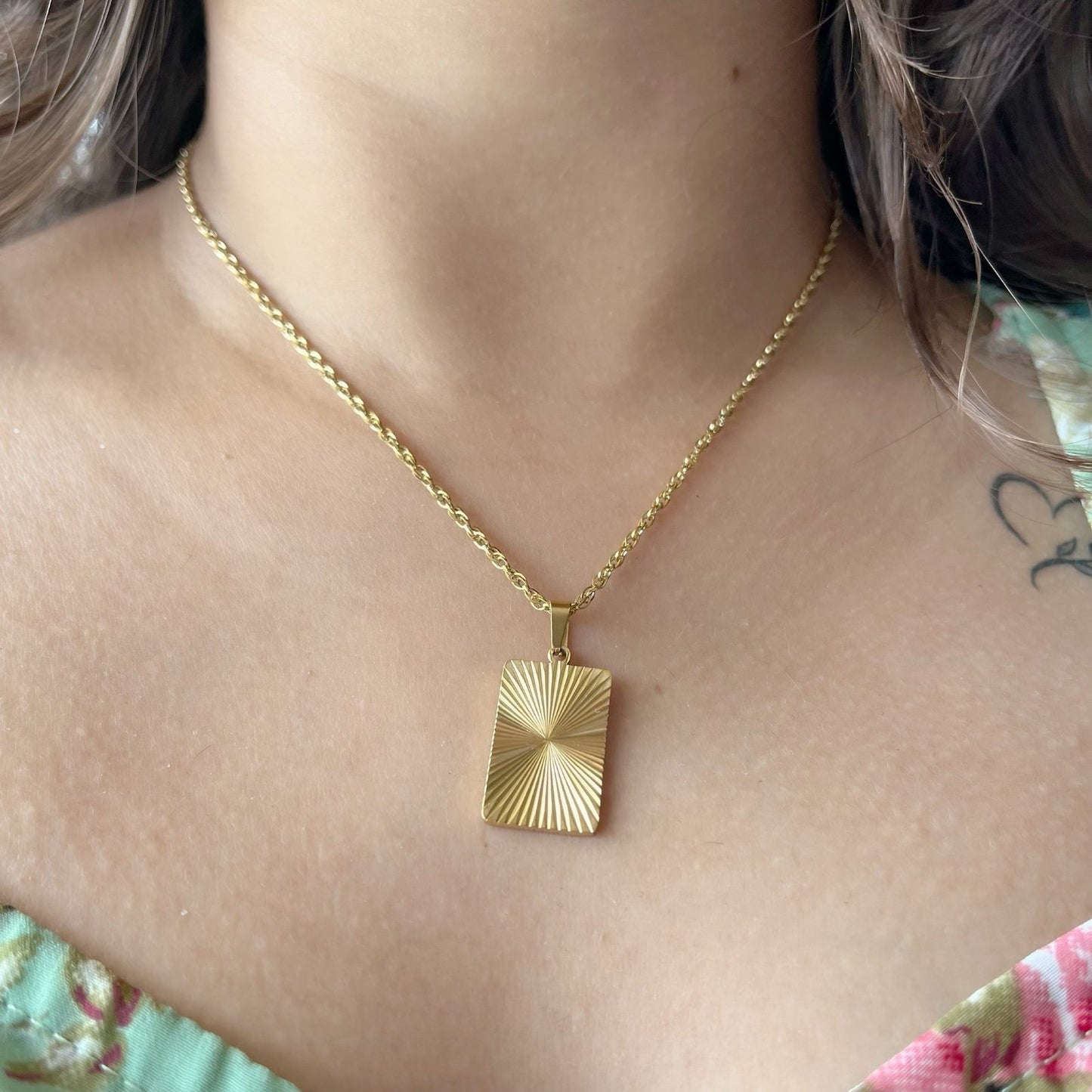 Gold Sunbeam Necklace