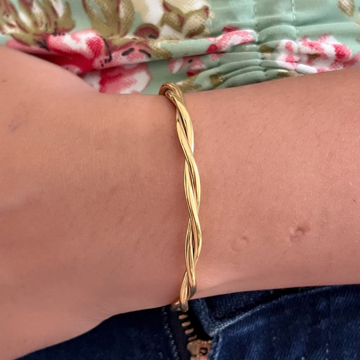 Gold Twisted Chic Cuff