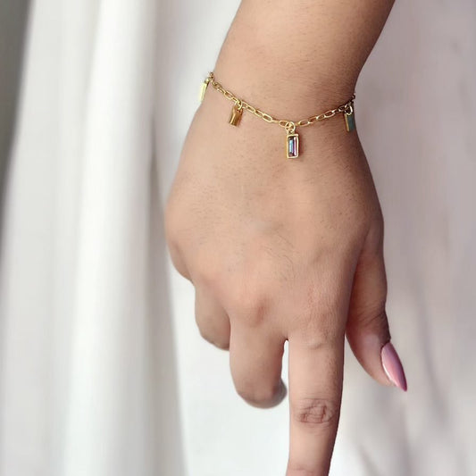 Iridescent Charm Bracelet