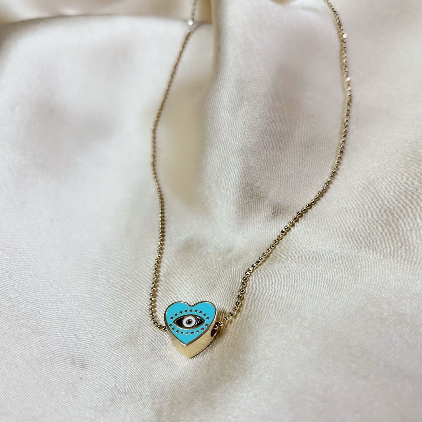 Blue Heart Pop Necklace
