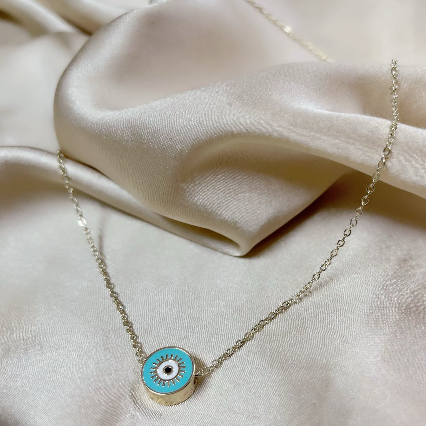 Blue Funky Eye Necklace