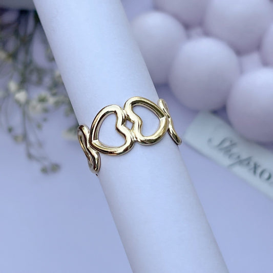 Little Hearts Gold Ring