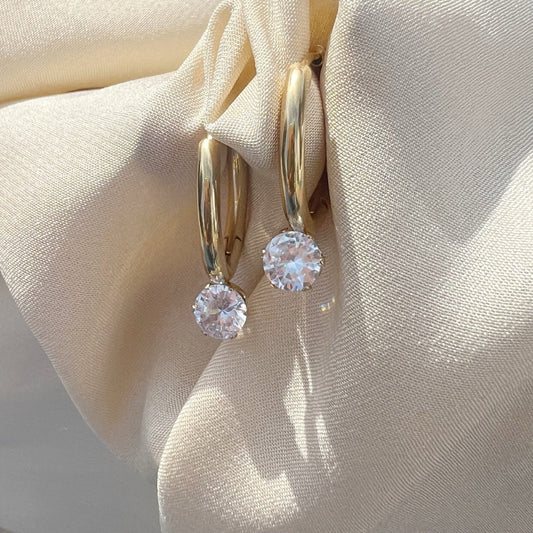 Gold Diamanté Hoops