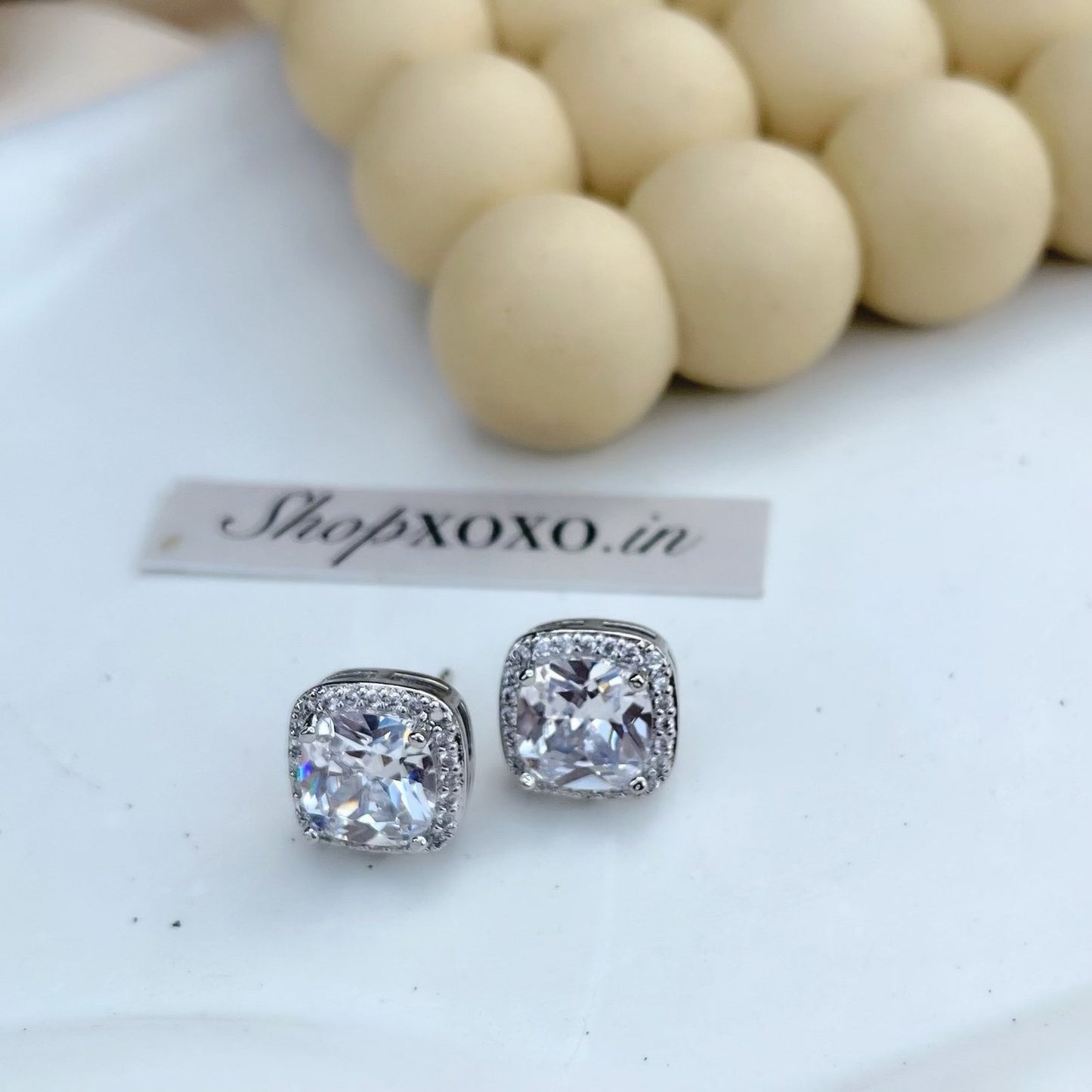 Square Diamanté Luxe Studs