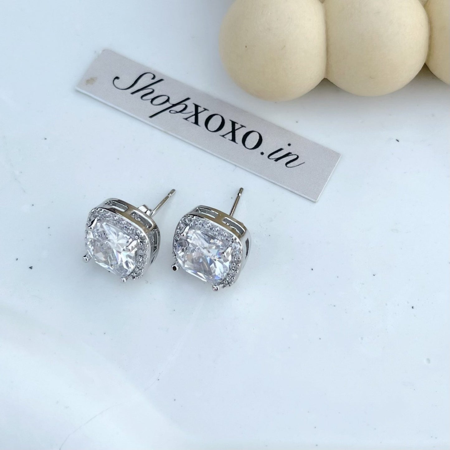 Square Diamanté Luxe Studs