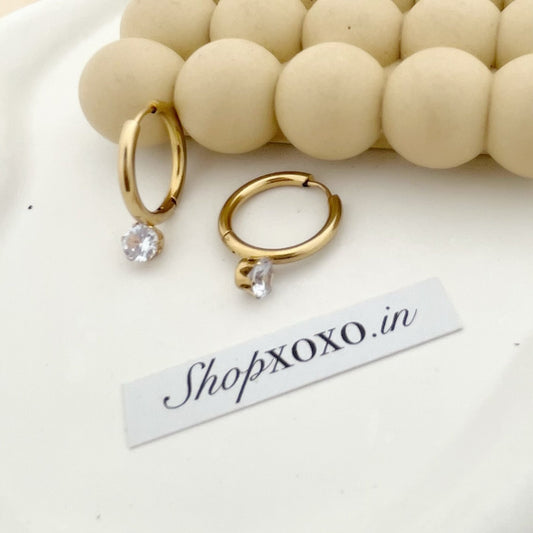 Gold Diamanté Hoops