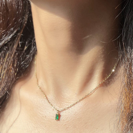 Minimal Emerald Necklace