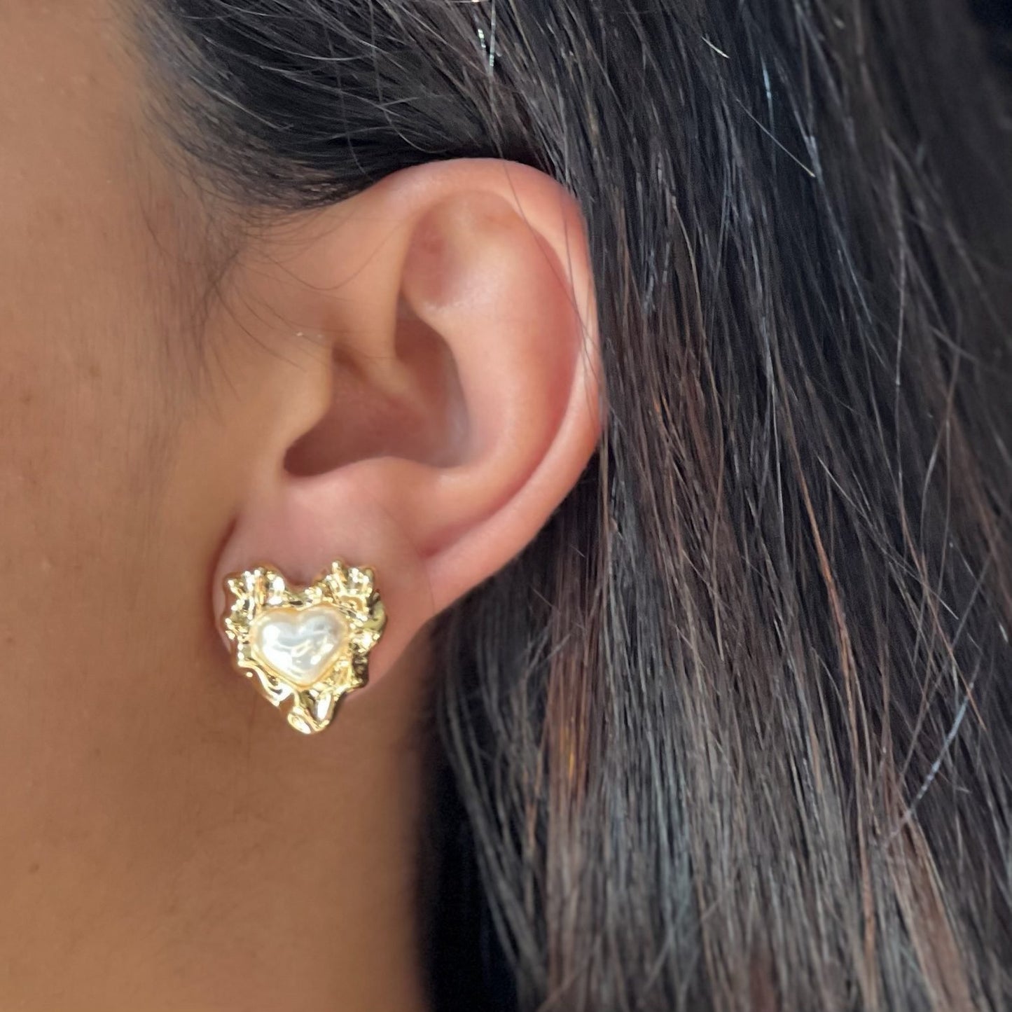 Gilded Heart Earrings