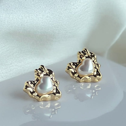 Gilded Heart Earrings