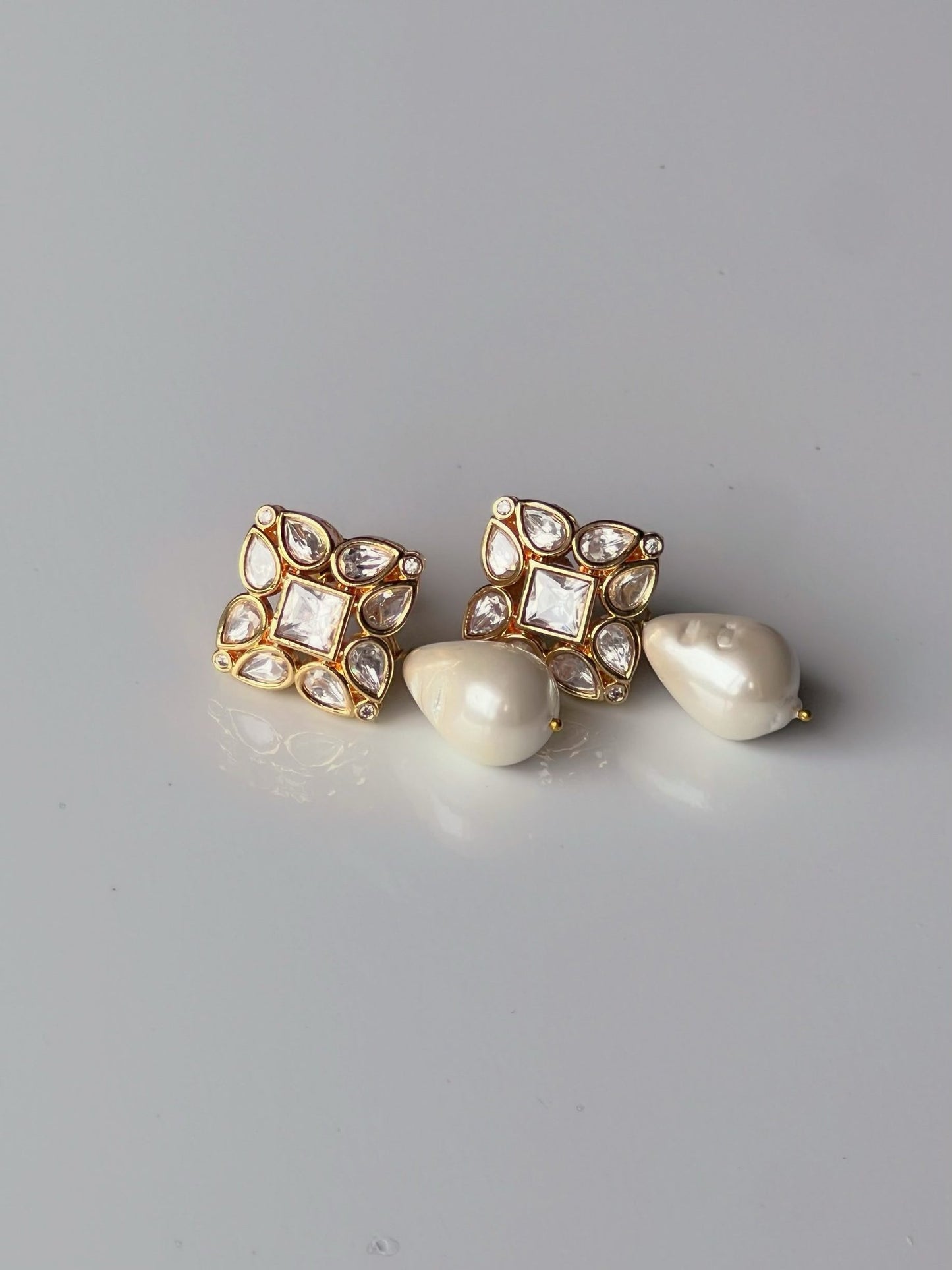Pearl Polki Earrings