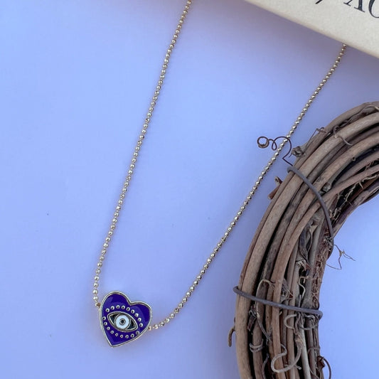 Purple Heart Pop Necklace