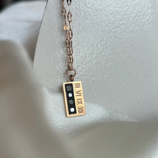 Roman Tag Necklace