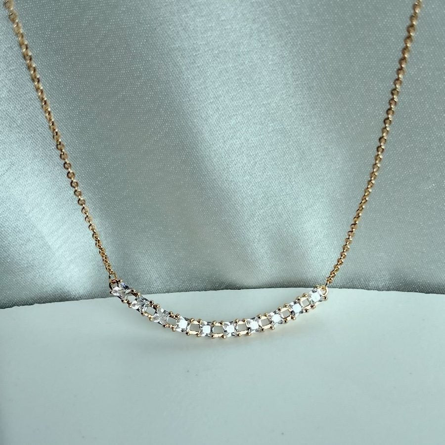 Crescent Diamanté Necklace