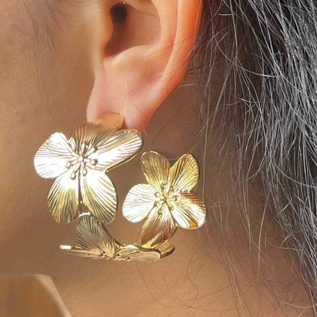 Oversized Floral Hoops
