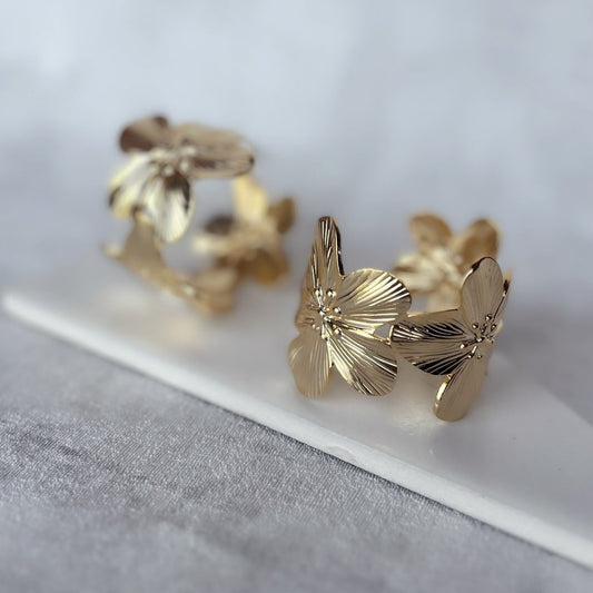 Oversized Floral Hoops