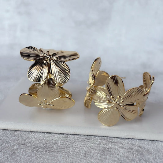 Oversized Floral Hoops