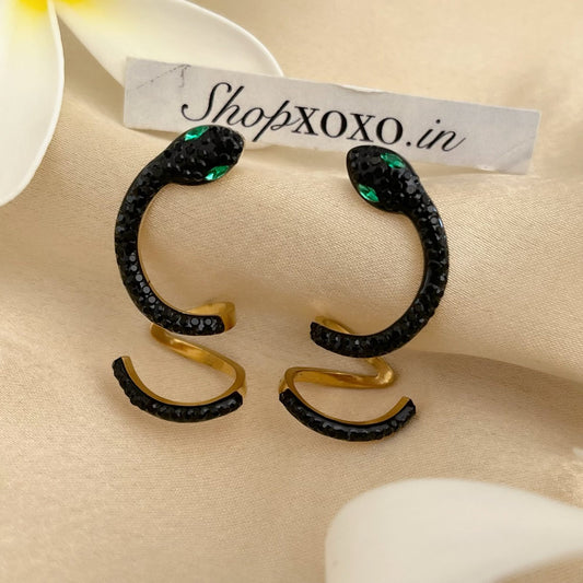Black Luxe Serpenti Earrings