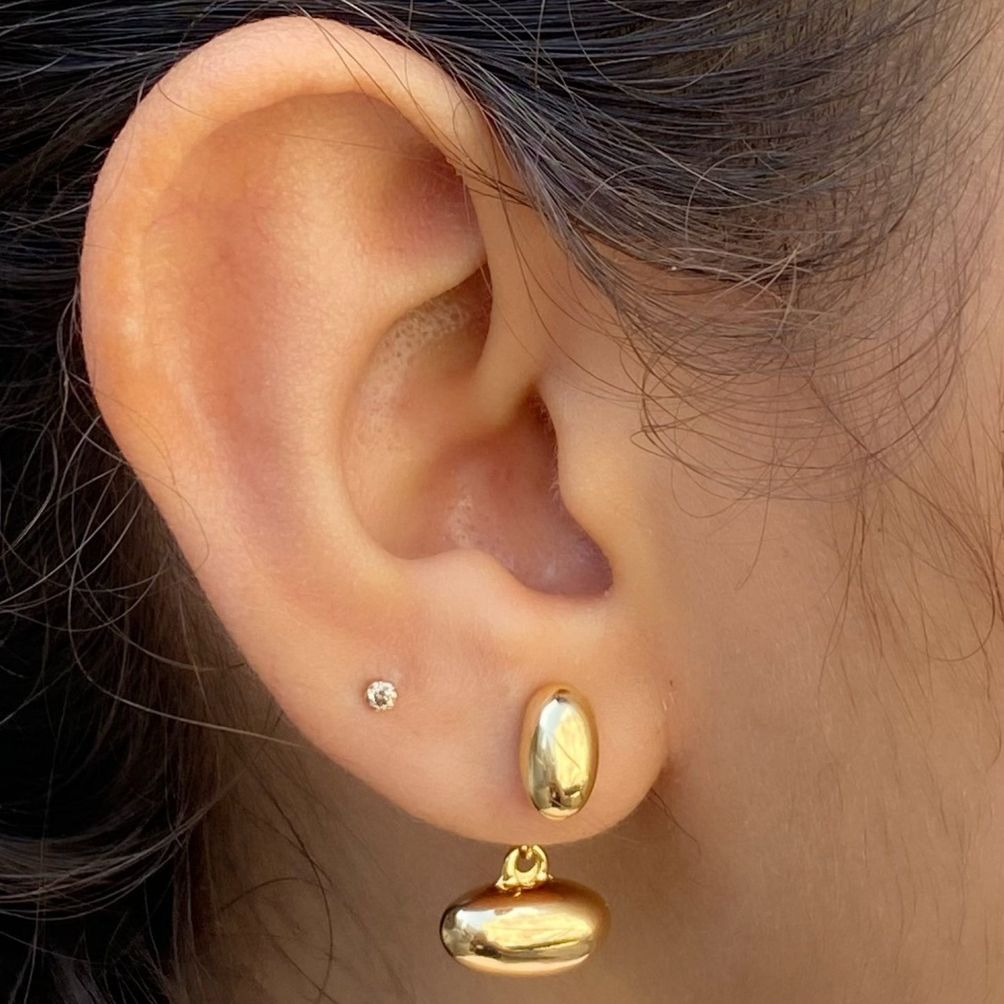 Floating Pebble 4 in 1 Earrings