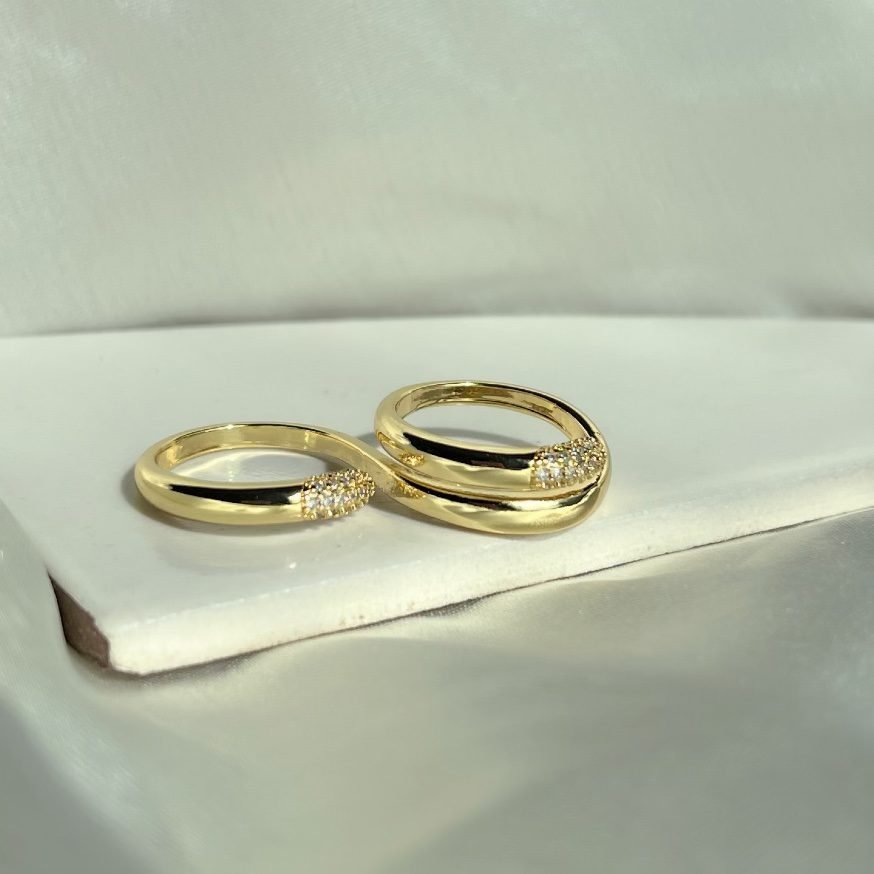 Glam 2 finger ring