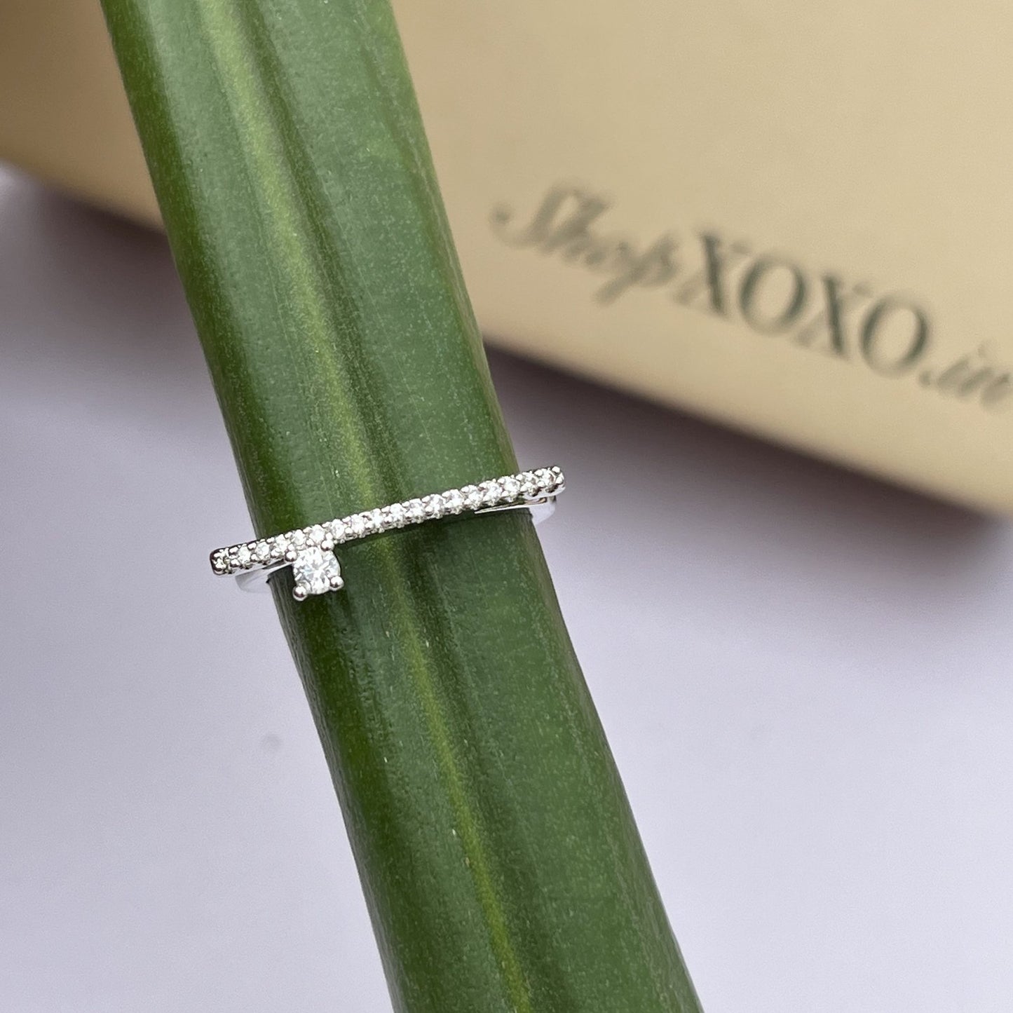 Silver Dot Dash Ring