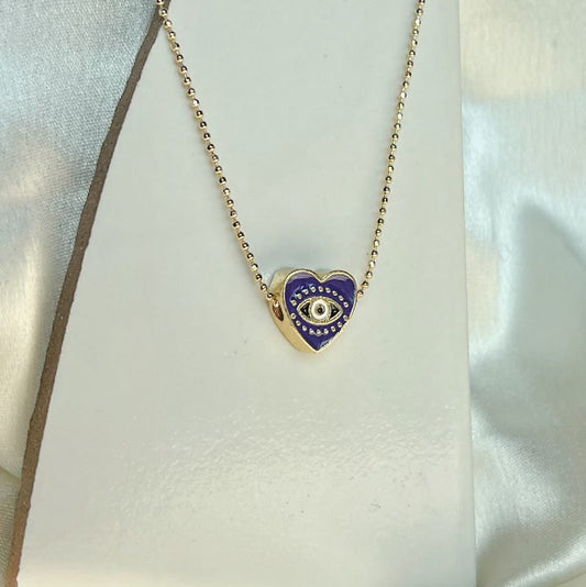 Purple Heart Pop Necklace