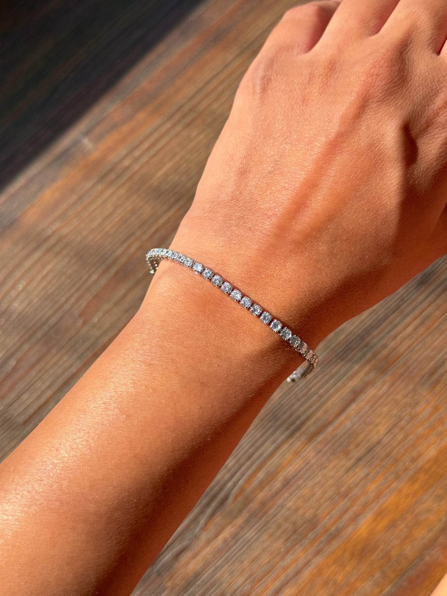 Luxe Micro Diamonds Silver Tennis Bracelet