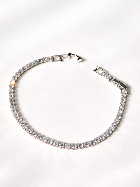 Luxe Micro Diamonds Silver Tennis Bracelet