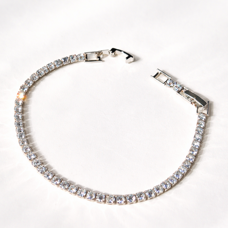 Luxe Micro Diamonds Silver Tennis Bracelet
