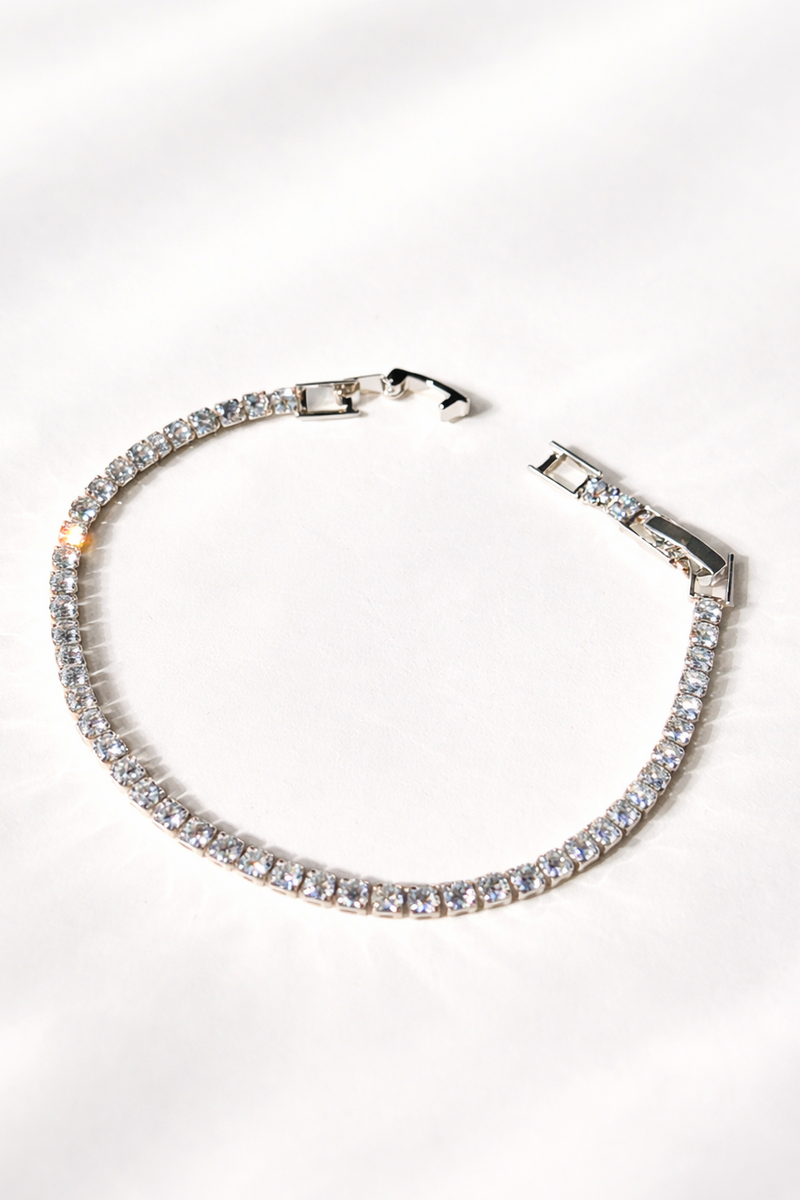 Luxe Micro Diamonds Silver Tennis Bracelet