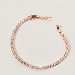 Micro Diamonds Rose Tennis Bracelet