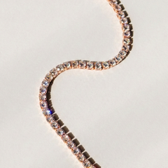 Micro Diamonds Rose Tennis Bracelet