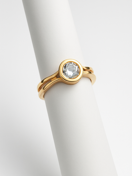 Gold Solitaire Ring