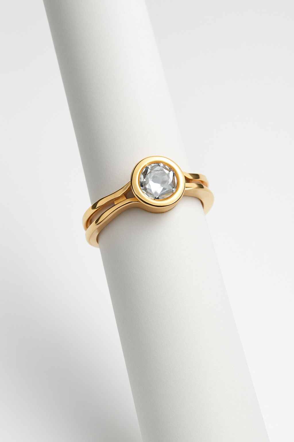 Gold Solitaire Ring