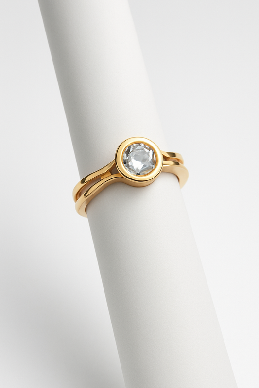 Gold Solitaire Ring