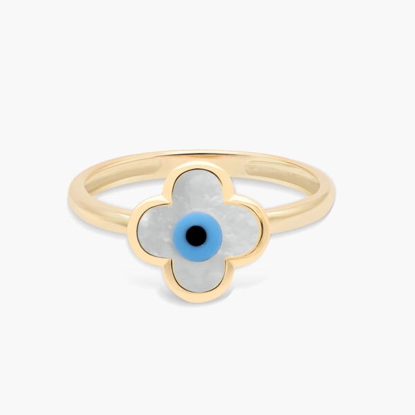 Flower Evil Eye Ring