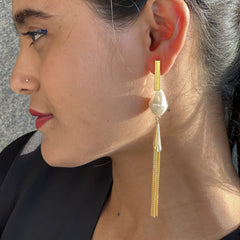 Amyra Tassel Long Earrings