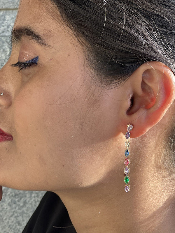Multicolour Line Earrings