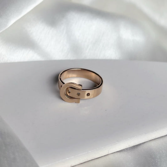 Rose Belt Ring Plain