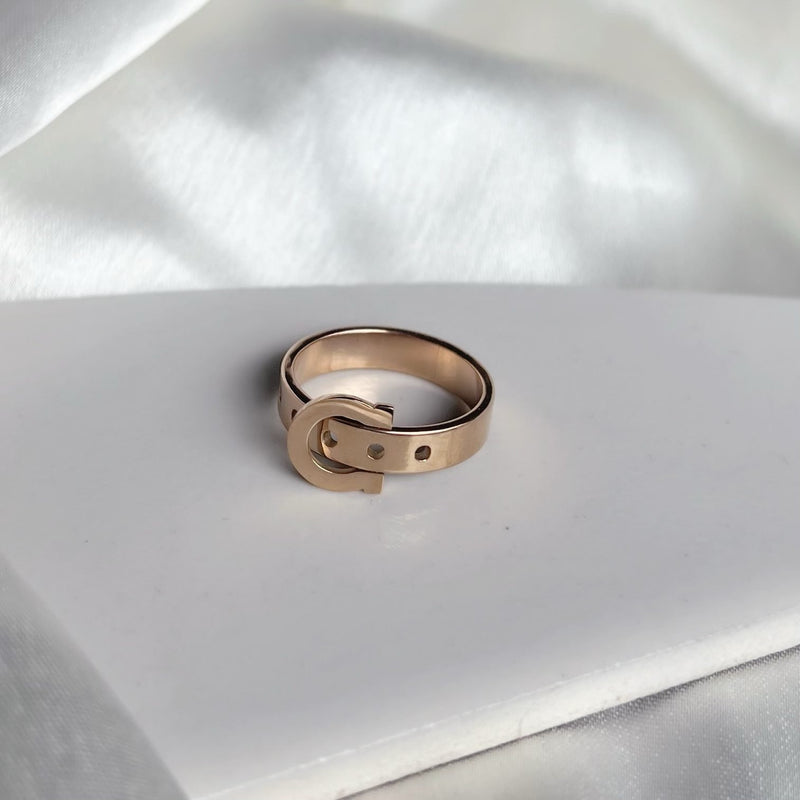 Rose Belt Ring Plain