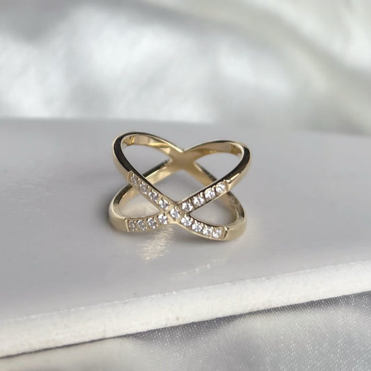 Reversible Gold Inter-Twined Ring