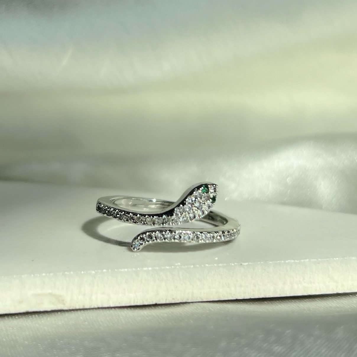 Silver Luxe Serpenti Ring