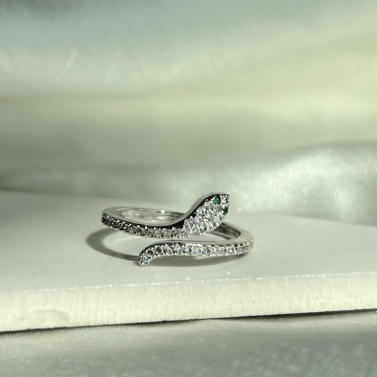 Silver Luxe Serpenti Ring